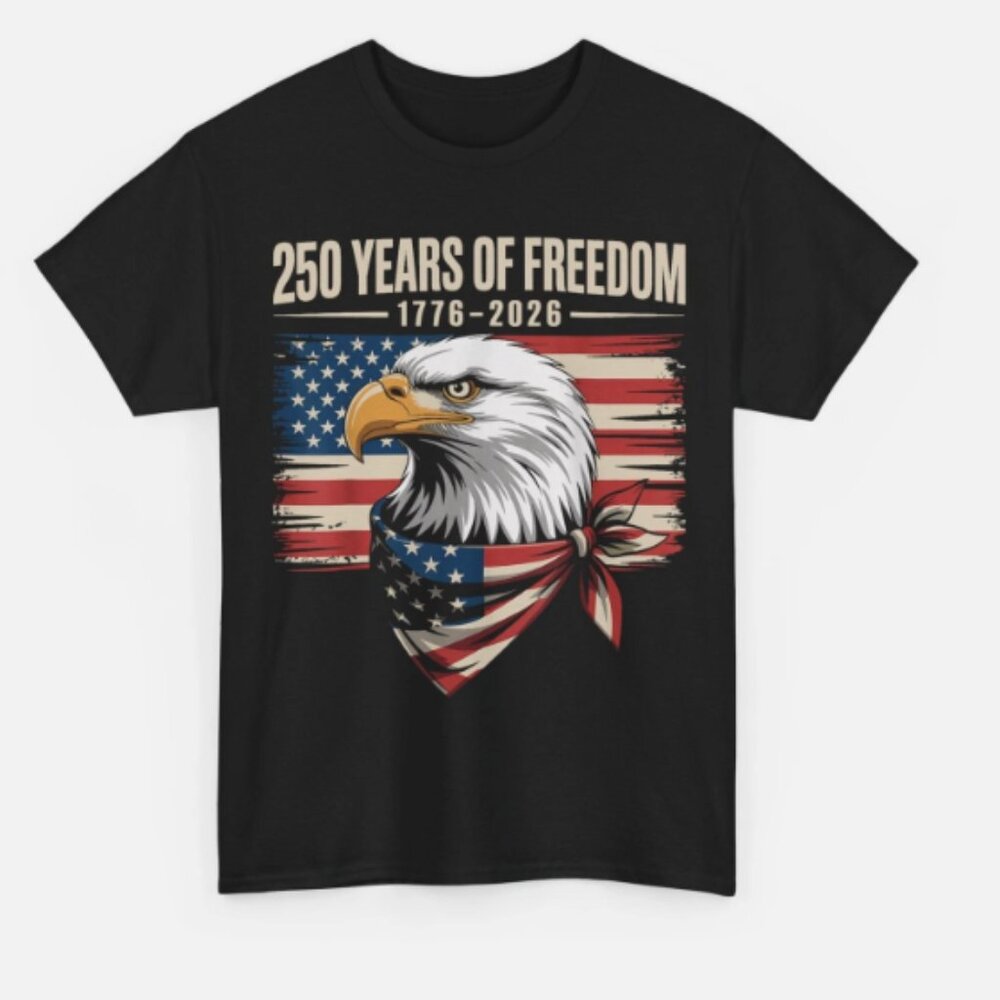 250 Years of Freedom T-Shirt, 250th American Anniversary Independence Shirt